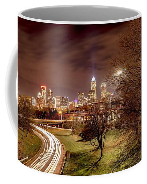 North Carolina Coffee Mug featuring the photograph Downtown of Charlotte North Carolina skyline #16 by Alex Grichenko