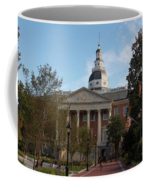 Founding Fathers Coffee Mug featuring the photograph Maryland state capitol building in Annapolis Maryland #16 by Eldon McGraw