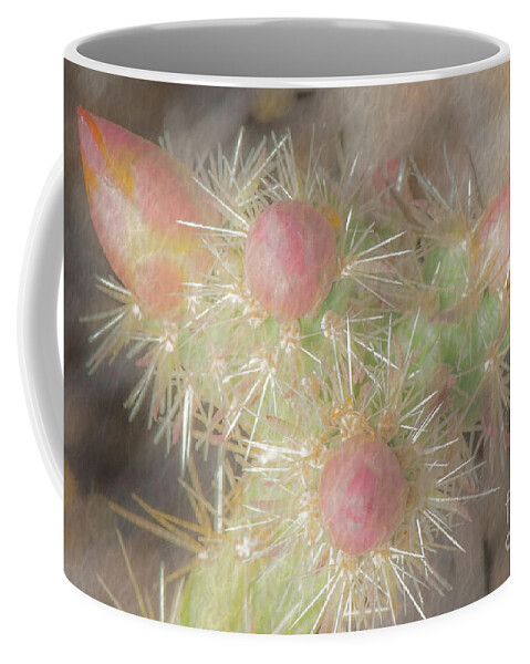 Cactus Coffee Mug featuring the photograph 1621 Watercolor Cactus Blossom by Kenneth Johnson