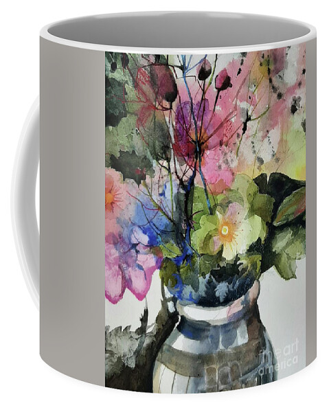  Coffee Mug featuring the painting 16x20 Peonies by Lucy Lemay