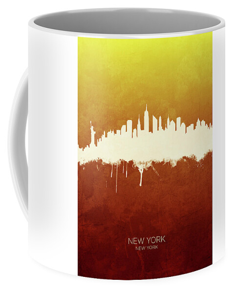 New York Coffee Mug featuring the digital art New York City Skyline #18 by Michael Tompsett