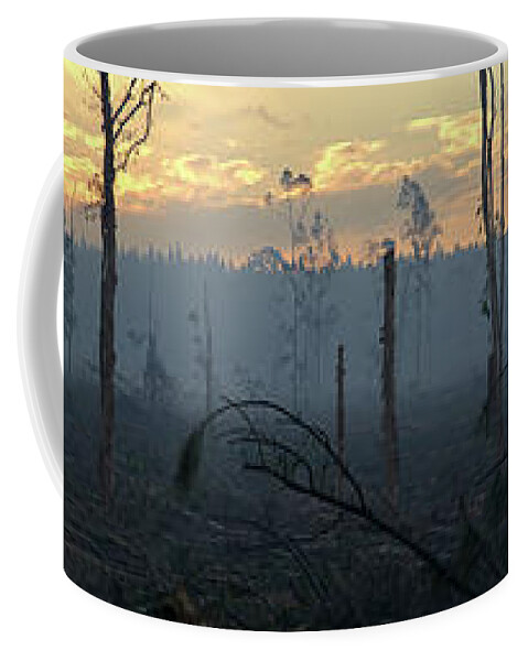 Deforestation Coffee Mug featuring the photograph 1808pineforest4 by Nicolas Lombard