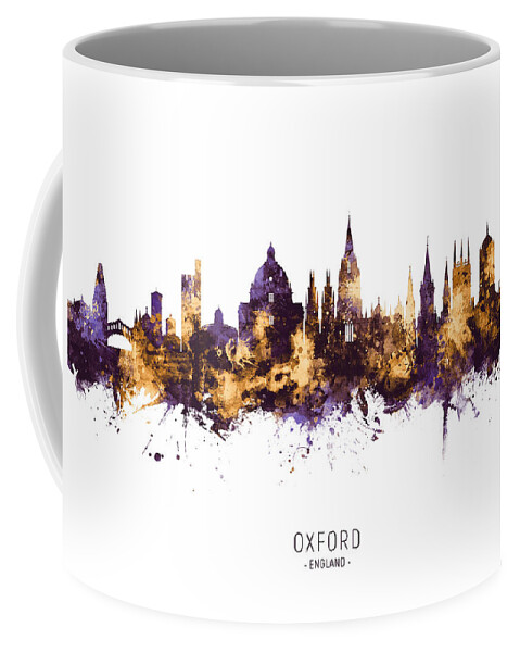 Oxford Coffee Mug featuring the digital art Oxford England Skyline by Michael Tompsett