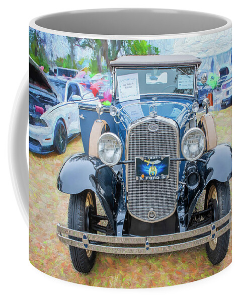 1931 Ford Model A Roadster Coffee Mug featuring the photograph 1931 Ford Model A Roadster X119 by Rich Franco