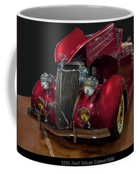 1936 Ford Deluxe Convertible Coffee Mug featuring the photograph 1936 Ford Deluxe Convertible by Flees Photos