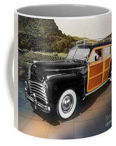 Auto Coffee Mug featuring the digital art 1941 Chrysler Town And Country Station Wagon by Anthony Ellis