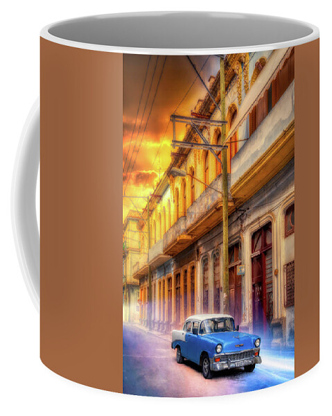 1956 Coffee Mug featuring the photograph 1956 Chevrolet 4 doors custom bel air by Micah Offman
