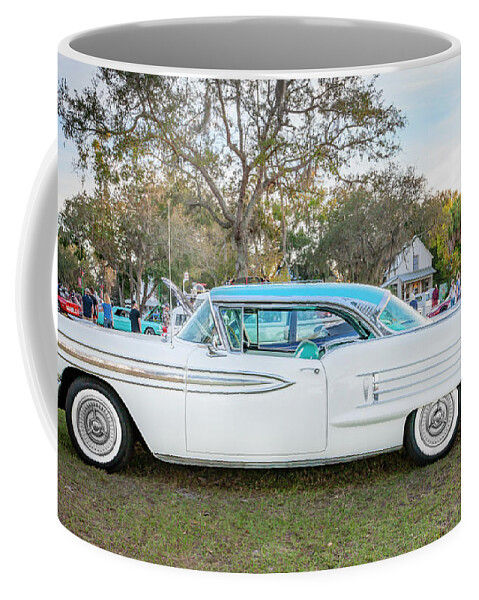 1958 Oldsmobile 98 Coupe Coffee Mug featuring the photograph 1958 Oldsmobile 98 Coupe X114 by Rich Franco