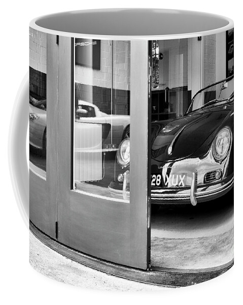 Porsche Coffee Mug featuring the photograph 1958 Porsche 356 Speedster Monochrome by Tim Gainey
