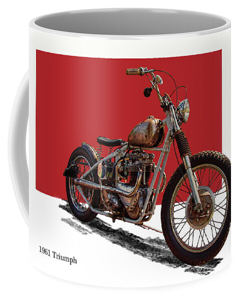 1961 Coffee Mug featuring the photograph 1961 Triumph English Motorcycle by Nick Gray
