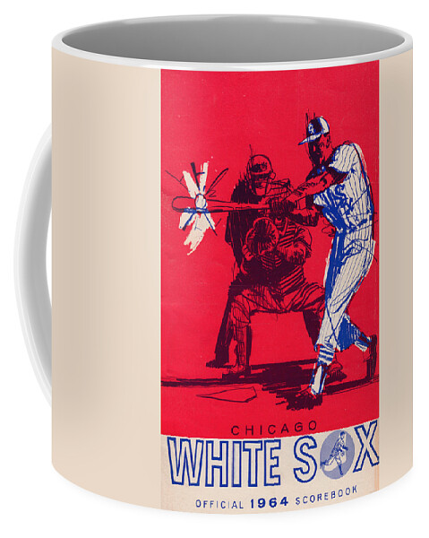  Coffee Mug featuring the drawing 1964 White Sox Scorecard by Row One Brand