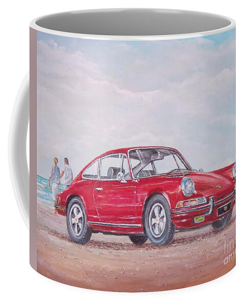 Classic Cars Paintings Coffee Mug featuring the painting 1968 Porsche 911 2.0 S by Sinisa Saratlic