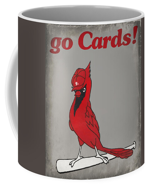 1976 Coffee Mug featuring the mixed media 1976 St, Louis Cardinals Go Cards by Row One Brand