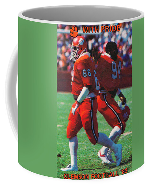 Clemson Tigers Coffee Mug featuring the mixed media 1983 Clemson Football by Row One Brand