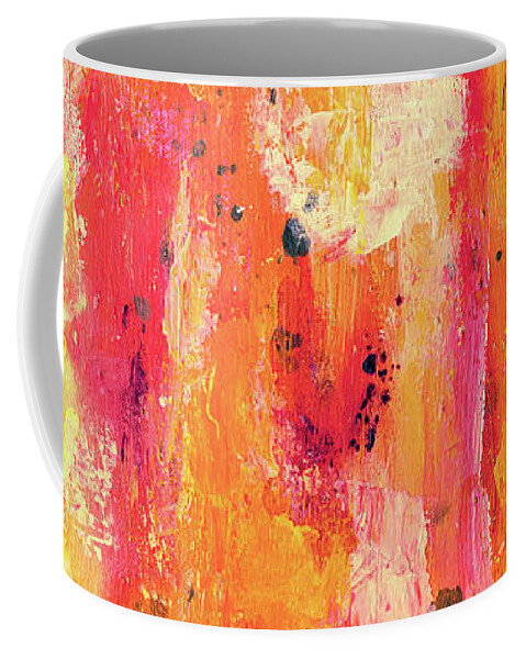 Orange Coffee Mug featuring the painting Abstract 102 #2 by Maria Meester