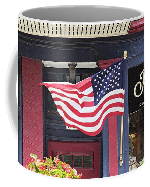 American Coffee Mug featuring the photograph American Flag #2 by Karl Rose