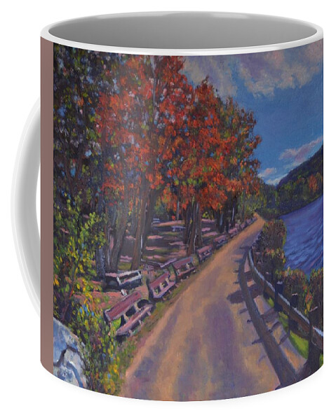 Park Coffee Mug featuring the painting Bear Mountain #2 by Beth Riso