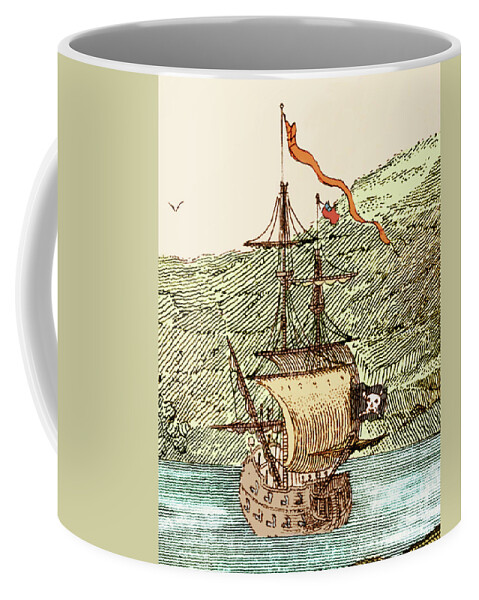 18th Coffee Mug featuring the photograph Blackbeard's Pirate Ship, Queen Anne's Revenge #2 by Science Source