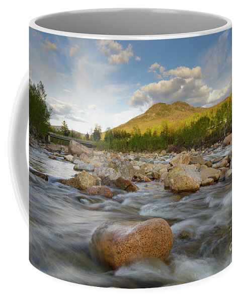 Suspension Bridge Coffee Mug featuring the photograph East Branch of the Pemigewasset River - Lincoln New Hampshire #8 by Erin Paul Donovan