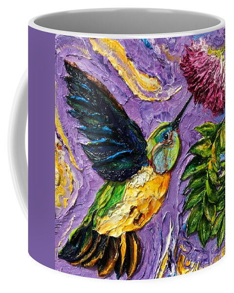 Hummingbirds Coffee Mug featuring the painting Hummingbird #3 by Paris Wyatt Llanso