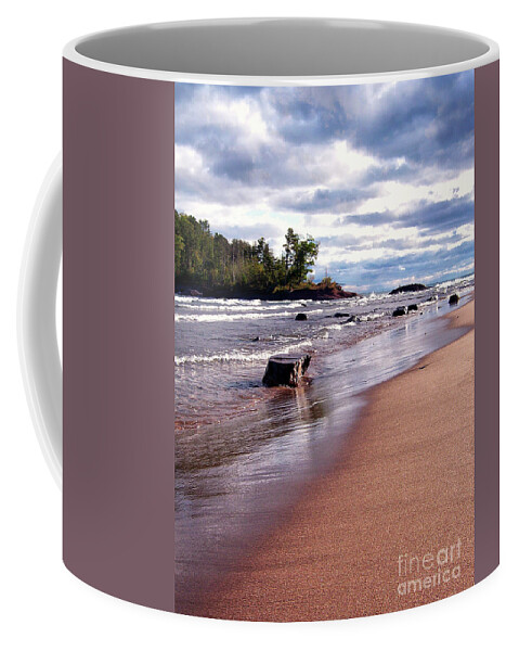 Photography Coffee Mug featuring the photograph Lake Superior Shoreline by Phil Perkins