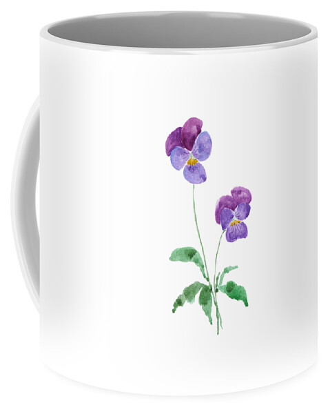 Purple Pansies Coffee Mug