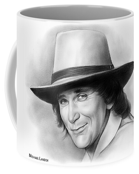 Michael Landon Coffee Mug featuring the drawing Michael Landon by Greg Joens