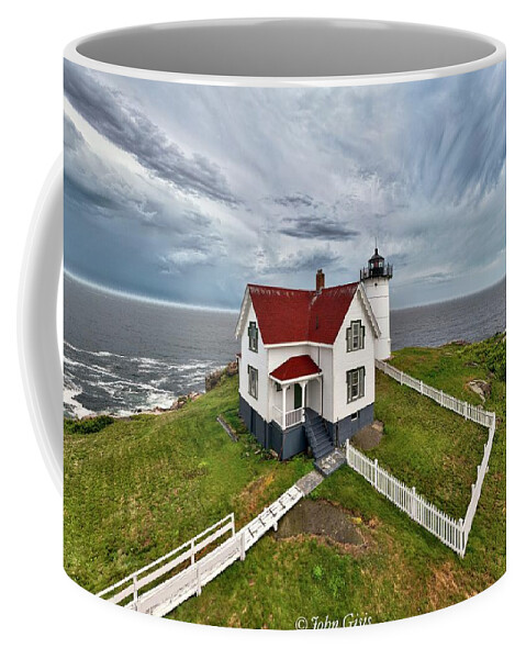  Coffee Mug featuring the photograph Nubble Lighthouse #2 by John Gisis