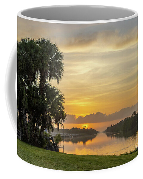 Sun Coffee Mug featuring the photograph Okeechobee Waterway Sunrise #2 by Tom Claud