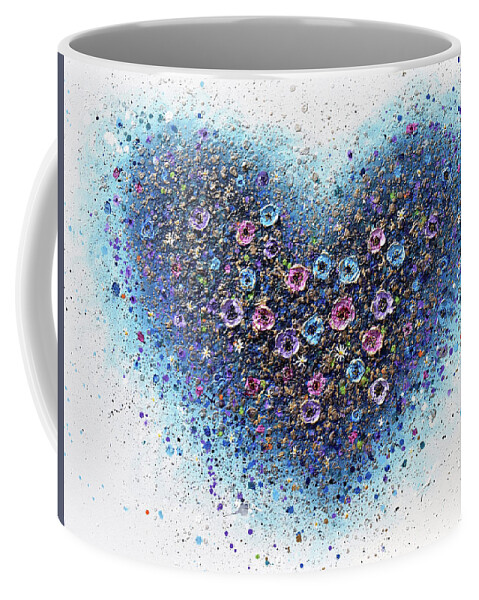 Heart Coffee Mug featuring the painting One Love #2 by Amanda Dagg