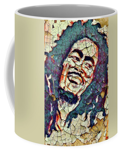  Coffee Mug featuring the mixed media One Love by Angie ONeal
