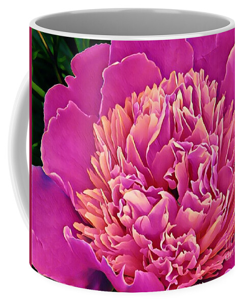 Flowers Coffee Mug featuring the painting Peony #3 by Marilyn Smith