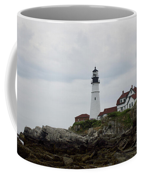 Lighthouse Coffee Mug featuring the photograph Portland headlight by Annamaria Frost