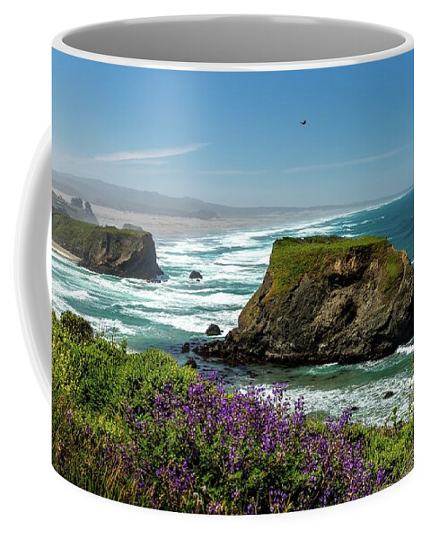California Coffee Mug featuring the photograph Sea Stacks and Surf #2 by Harold Rau