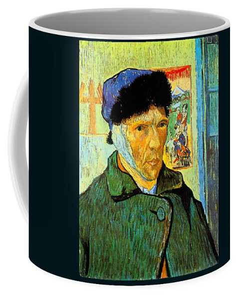 Van Gogh Coffee Mug featuring the painting Self-Portrait with Bandaged Ear 1889 by Vincent van Gogh