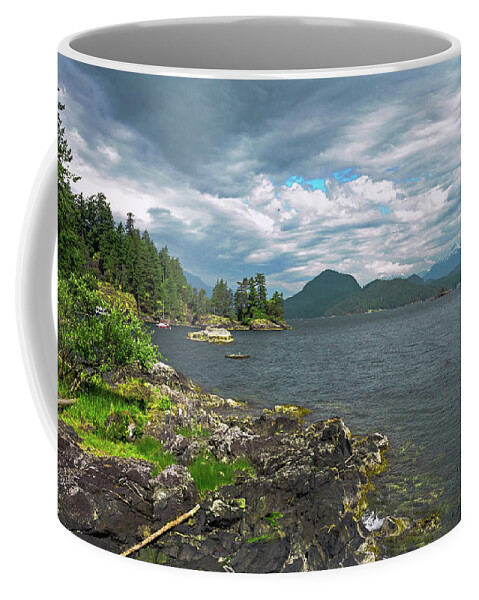 Alex Lyubar Coffee Mug featuring the photograph Shore of the northern sea #2 by Alex Lyubar