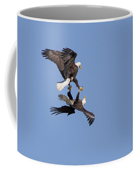 Eagle Coffee Mug featuring the photograph Sky Dancing #1 by Art Cole