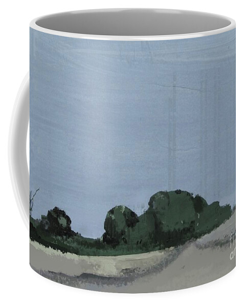 Abstract Landscape Coffee Mug featuring the painting Summer afternoon #2 by Vesna Antic