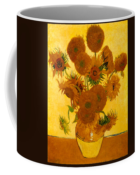 Van Gogh Coffee Mug featuring the painting Sunflowers 1888 by Vincent van Gogh
