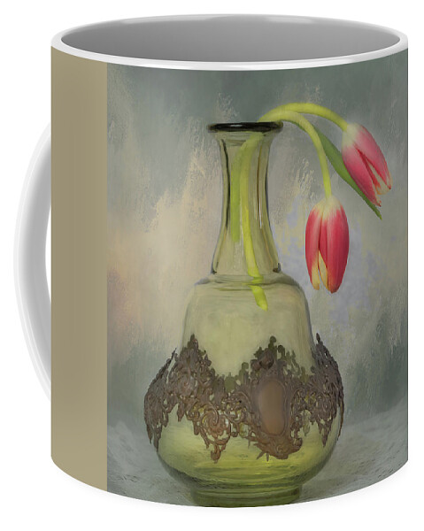 Tulips Coffee Mug featuring the photograph Two Tulips #2 by Sylvia Goldkranz