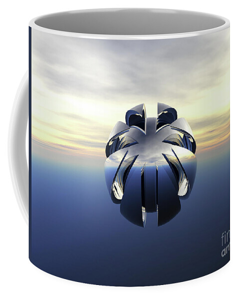Space Coffee Mug featuring the digital art Unidentified Flying Object by Phil Perkins