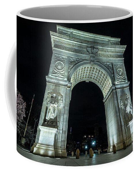 1892 Coffee Mug featuring the photograph Washington Square Arch The North Face by Stef Ko