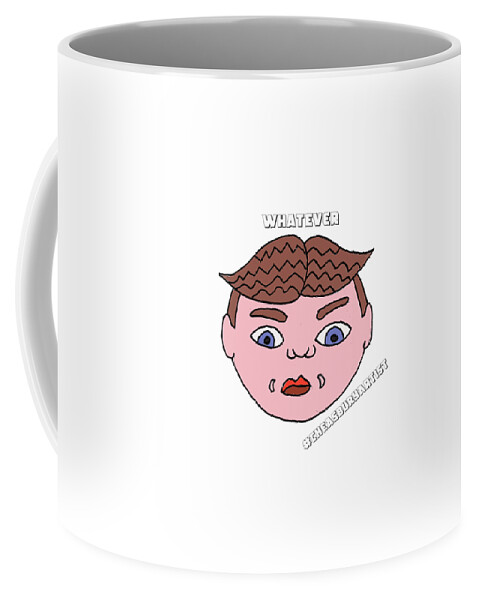 Asbury Park Coffee Mug featuring the drawing Whatever by Patricia Arroyo