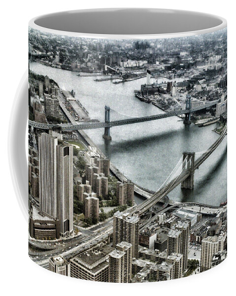 2 World Trade Center Coffee Mug featuring the photograph 2 World Trade Center View 1984 by Mike Martin
