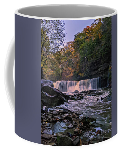 Bedford Reservation Coffee Mug featuring the photograph Great Falls by Brad Nellis