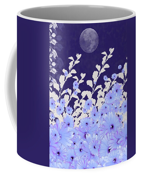2020 Coffee Mug featuring the digital art 2020 Dark Blue Color of the Year Gift Idea by Delynn Addams