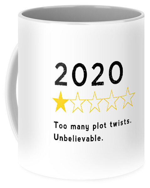 2020 Coffee Mug featuring the digital art 2020 Too many plot twists - Unbelievable by Nikki Marie Smith