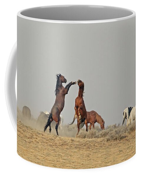 Mustangs Coffee Mug featuring the photograph 2021 Mustang Stallions by Jean Clark