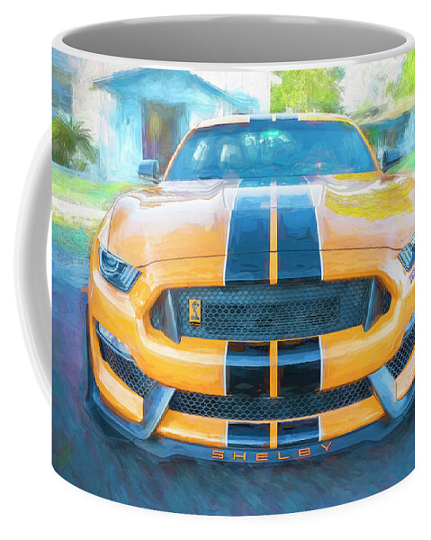 2023 Twister Orange Ford Shelby Mustang Gt350 Coffee Mug featuring the photograph 2023 Twister Orange Ford Shelby Mustang GT350 X106 by Rich Franco