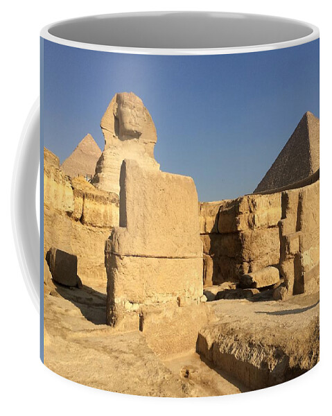 Giza Coffee Mug featuring the photograph Great Sphinx #21 by Trevor Grassi
